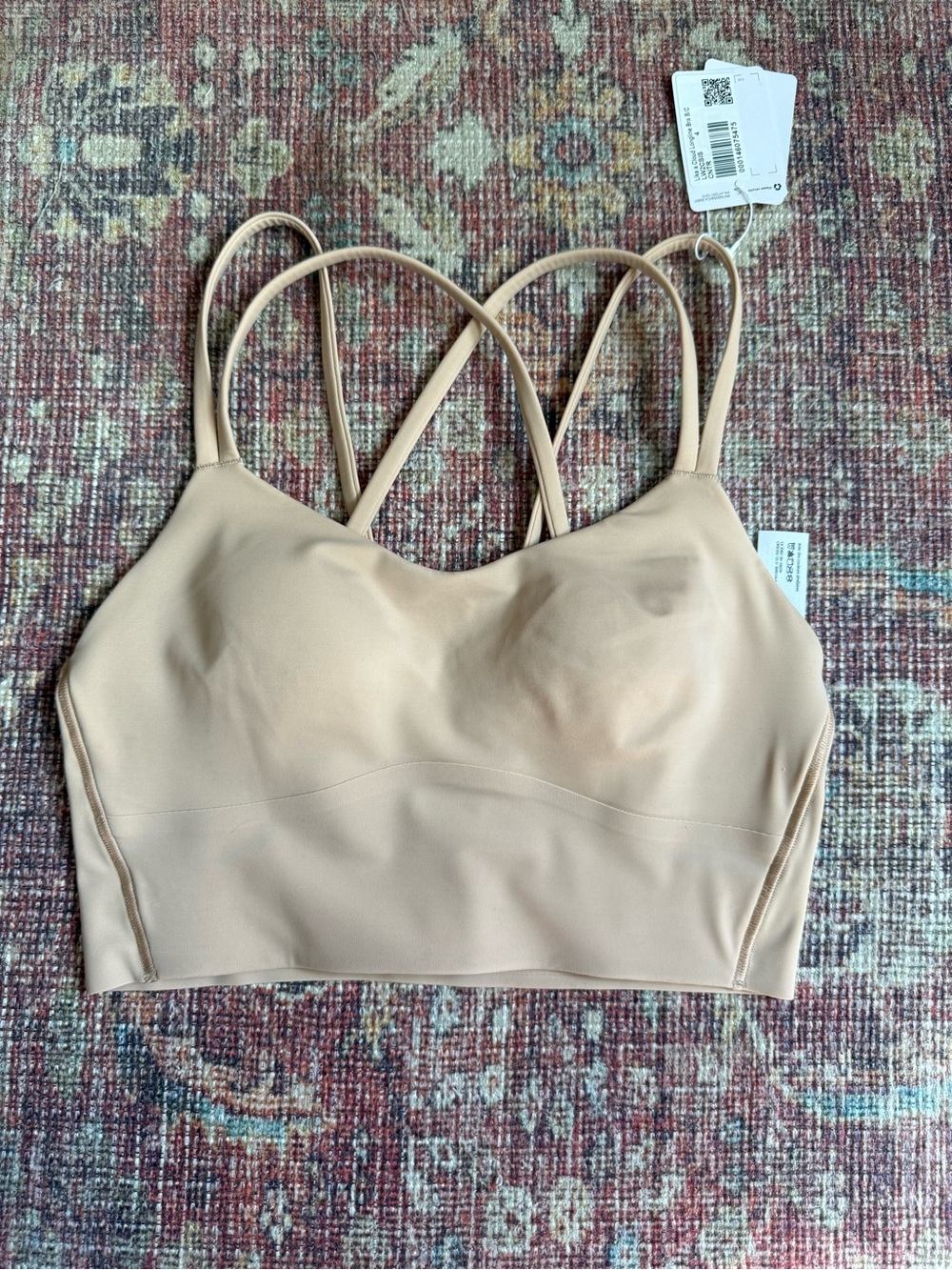 Lululemon Like a Cloud longline nude bra size 4 B/C NWT